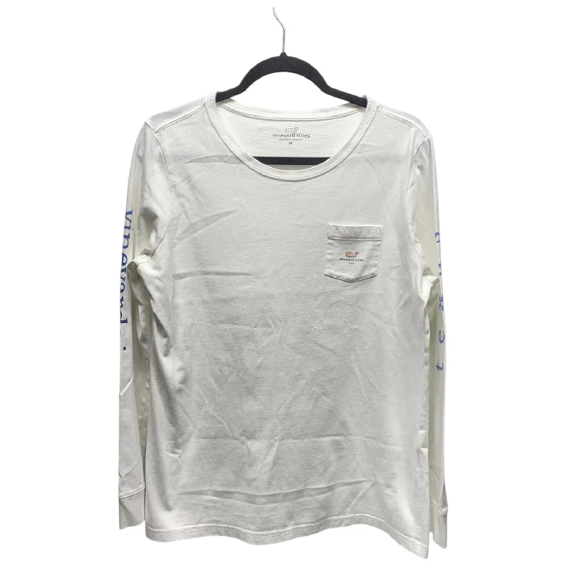 Cozy Jackets Top Long Sleeve By Vineyard Vines In White, Size: M