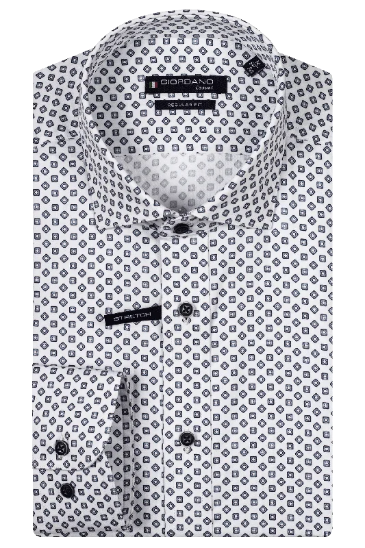 Layered Styles Giordano Regular Fit Geo Print Shirt