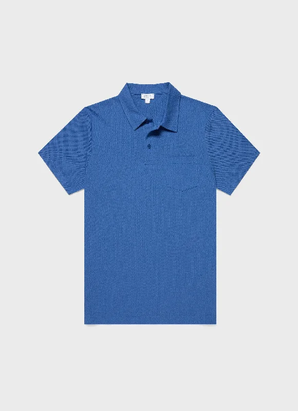 Athletic Tops Men's Riviera Polo Shirt in French Blue