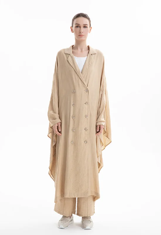 Sports Gear Bat Wing Oversized Midi Jacket