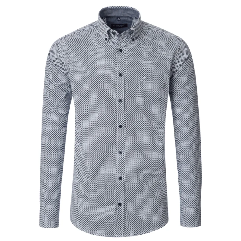 Smart Wear Casa Moda Button Down Casual Print Shirt