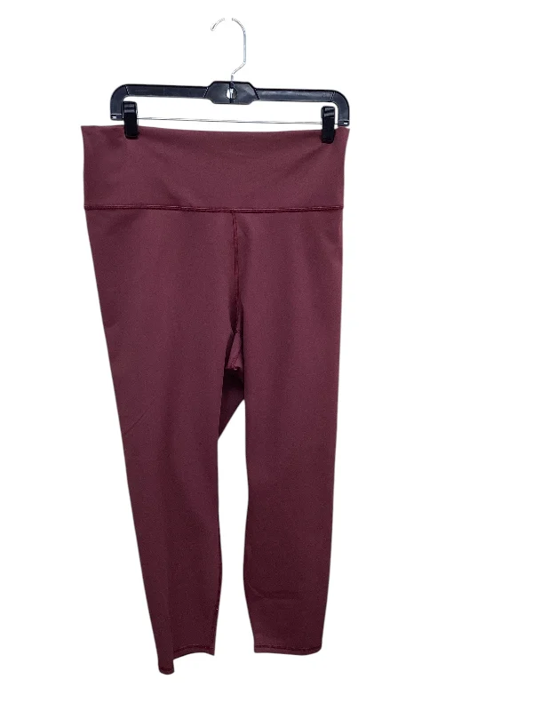 Smart Pants Athletic Leggings By Fabletics In Red, Size: 2x