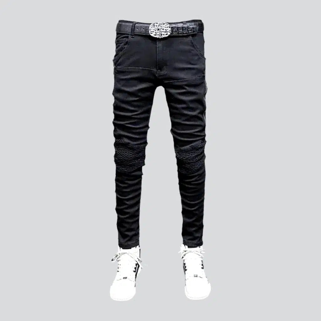 Travel Wear Embellished men's skinny jeans