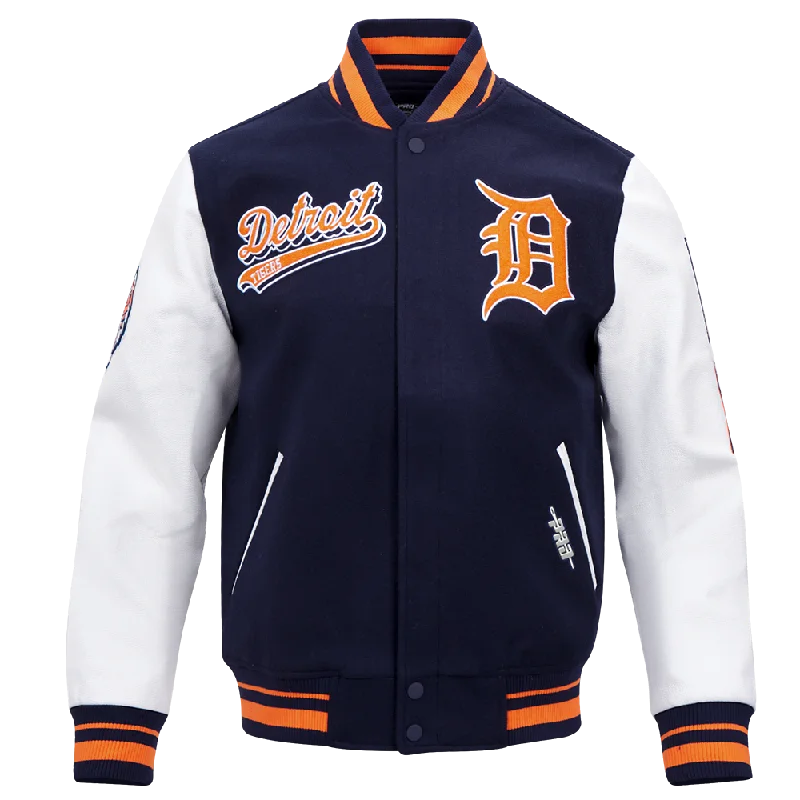 Trendy Tees MLB DETROIT TIGERS SCRIPT TAIL MEN'S RIB WOOL VARSITY (MIDNIGHT NAVY/ORANGE/MIDNIGHT NAVY) Trendy Tees MLB DETROIT TIGERS SCRIPT TAIL MEN'S RIB WOOL VARSITY (MIDNIGHT NAVY/ORANGE/MIDNIGHT NAVY)