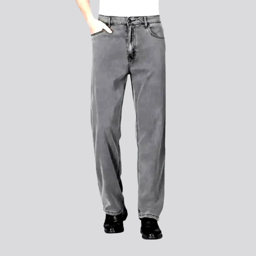 Athletic Outfits Grey men's soft jeans