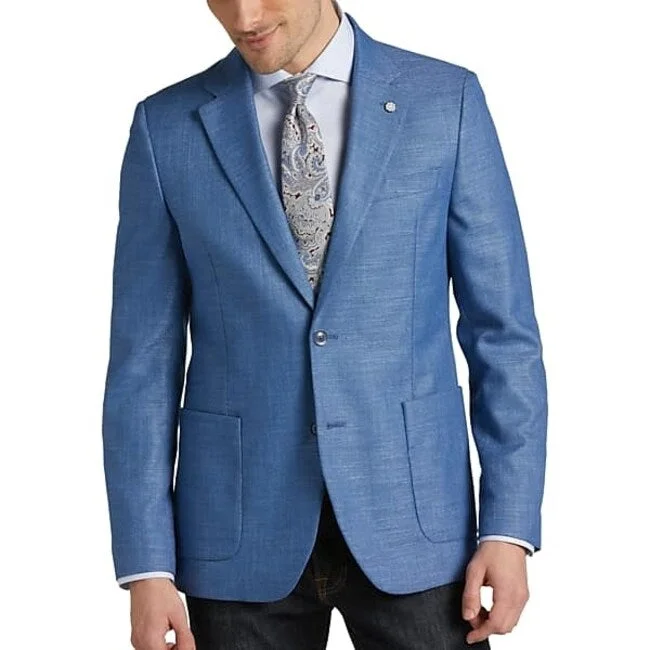 Athletic Tops Nautica Mens Modern Fit Sport Coat in Light Blue Size 42 Long