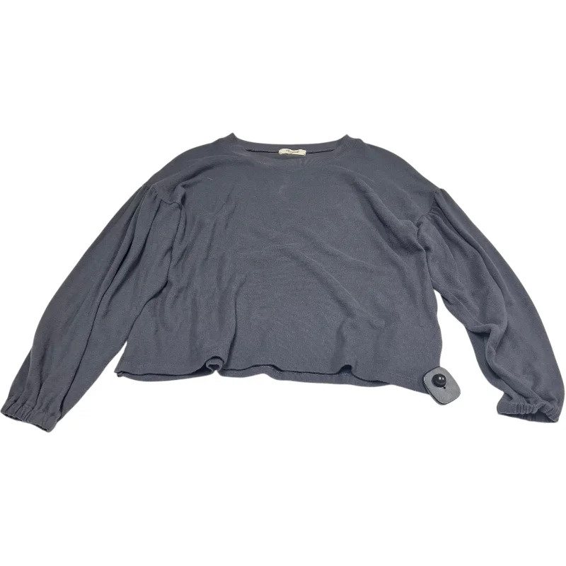 Trendy Tees Top Long Sleeve Basic By Madewell In Grey, Size: Xs