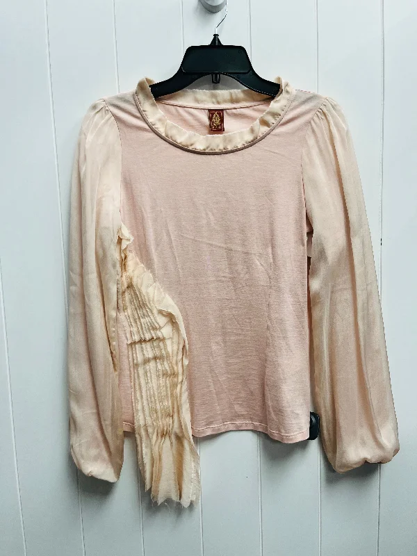 Designer Casuals Top Long Sleeve By Cmc In Mauve, Size: S
