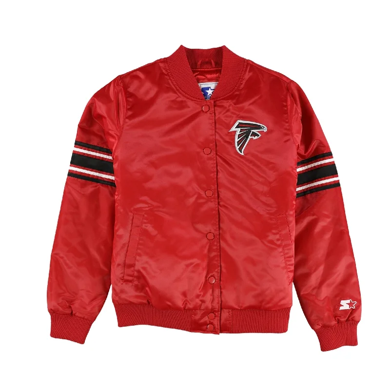 Winter Jackets STARTER Mens Atlanta Falcons Full-Snap Varsity Jacket, Red, Medium (Regular)