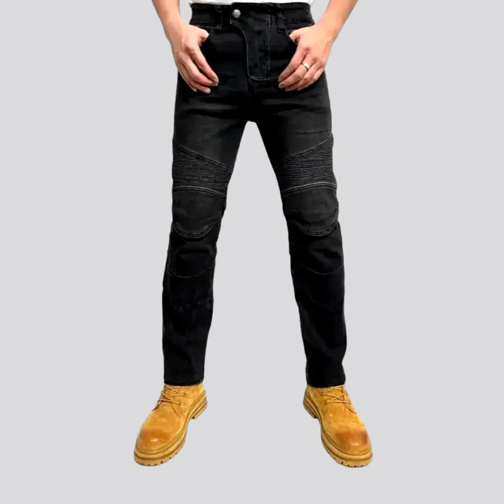 Casual Footwear High rise motorcycle men's jeans