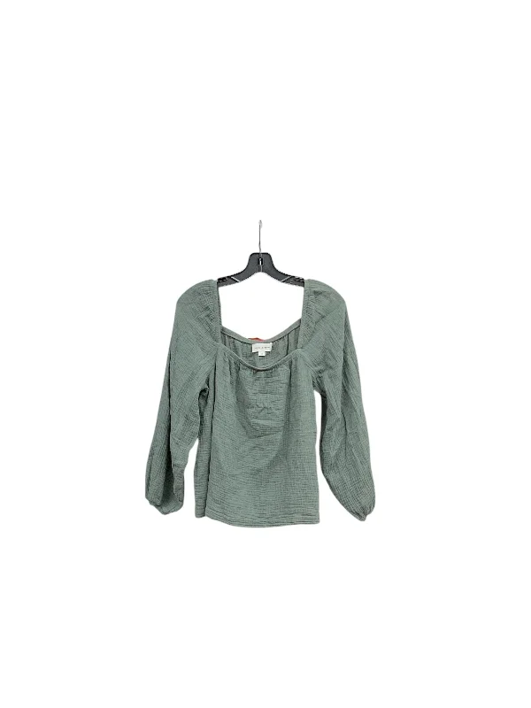 All-Day Wear Top Long Sleeve By Cloth & Stone In Green, Size: S
