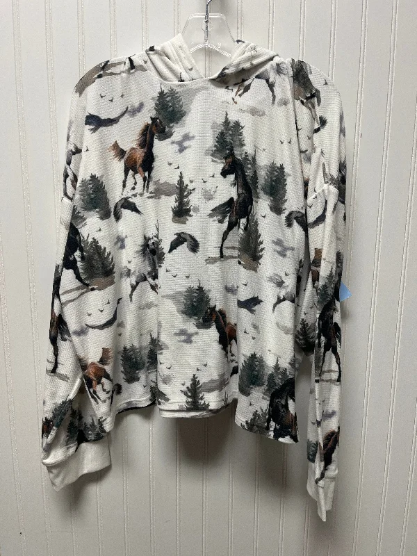 Streetwear Clothing Top Long Sleeve By PJ Salvage In White, Size: Xl