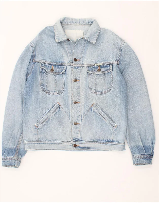 Lightweight Jackets COVER Mens Denim Jacket UK 42 XL Blue Cotton