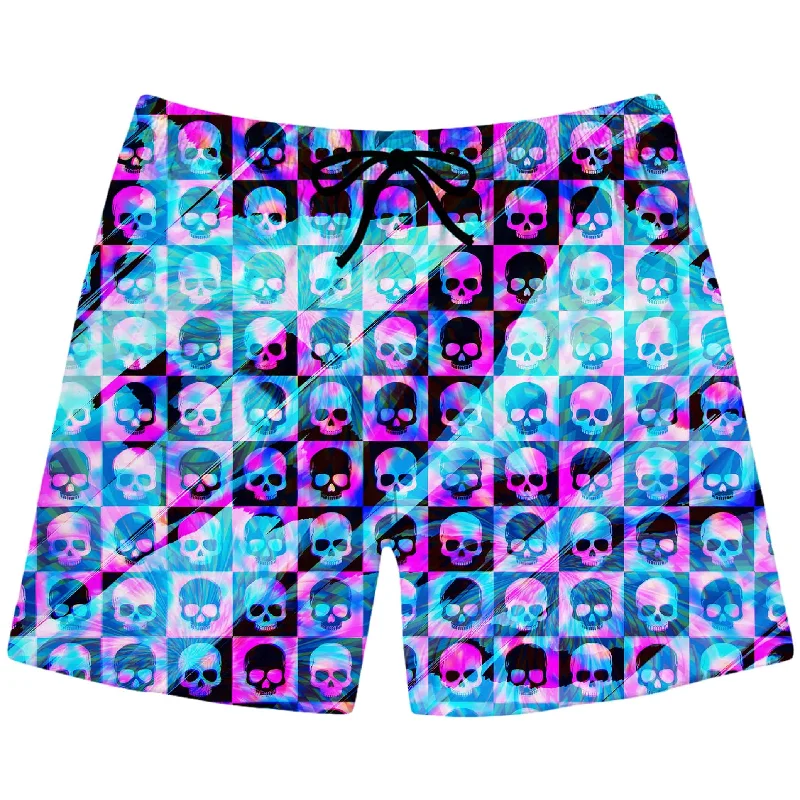 Winter Outfits Skull Fam Blue Swim Trunks