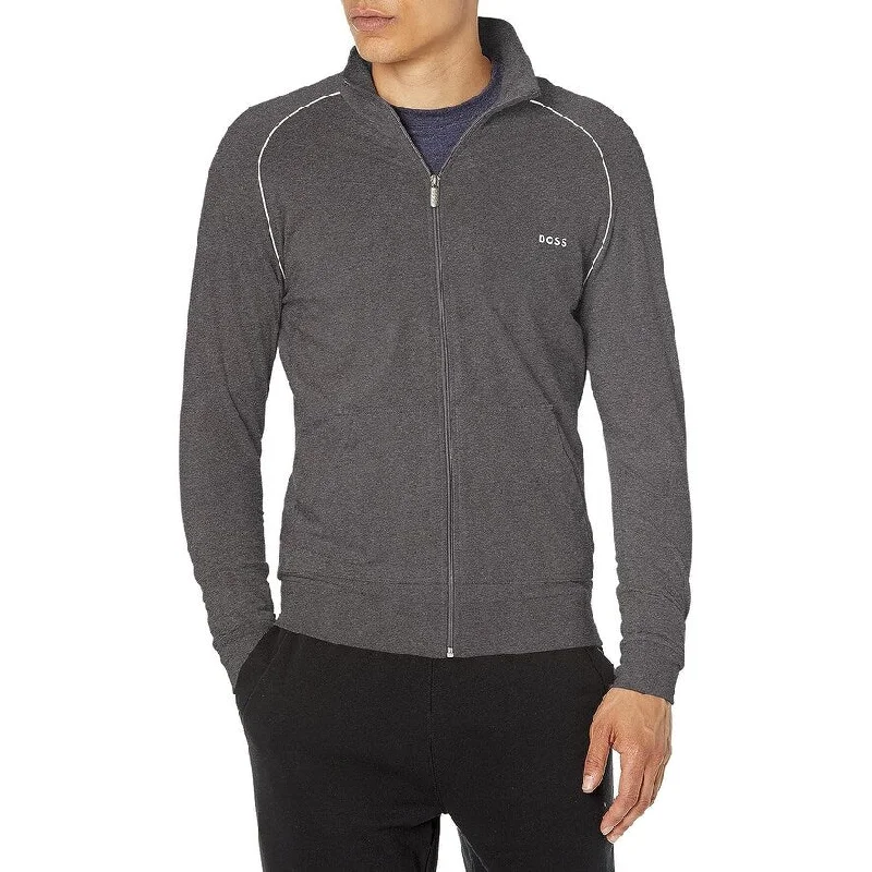 Travel Wear Hugo Boss Men's Mix & Match Zip-Up Jacket, Asphalt Grey