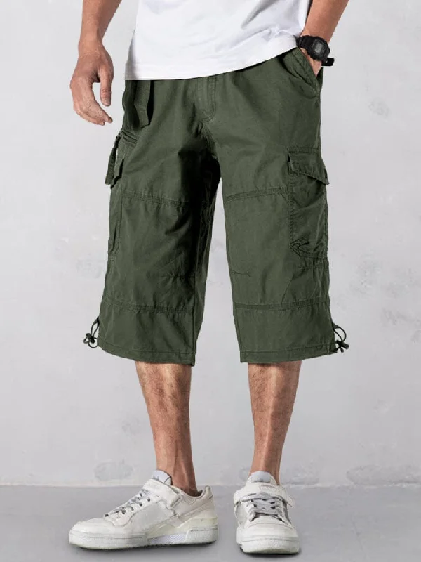Warm Sweaters Casual Utility Cargo Capri Pants
