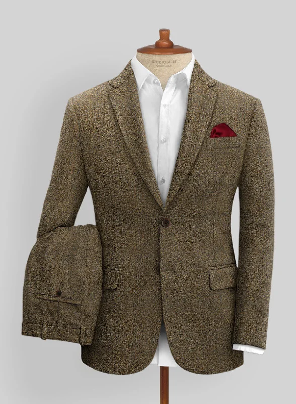 Layered Styles Italian Highlander Brass Green Tweed Suit