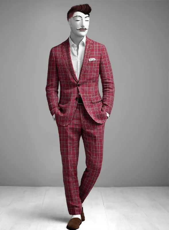 Classic Fits Italian Linen Acier Suit