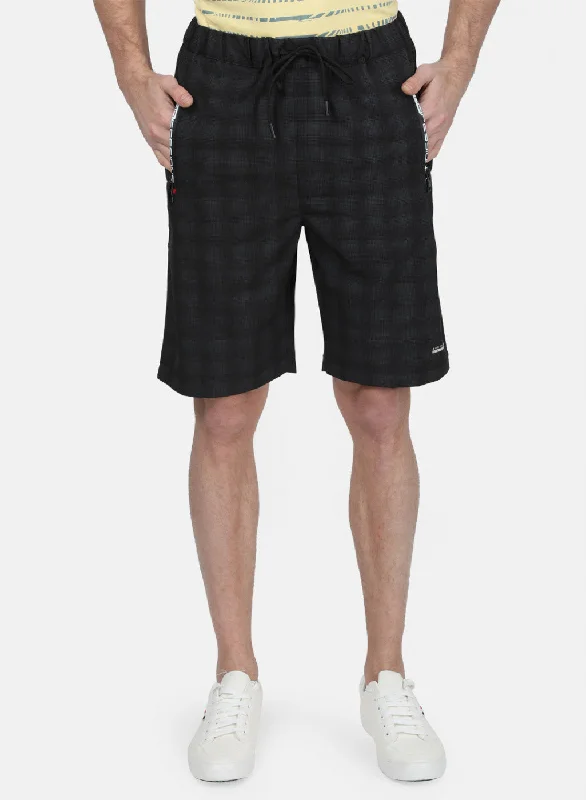 Summer Trends Mens Black Printed Short