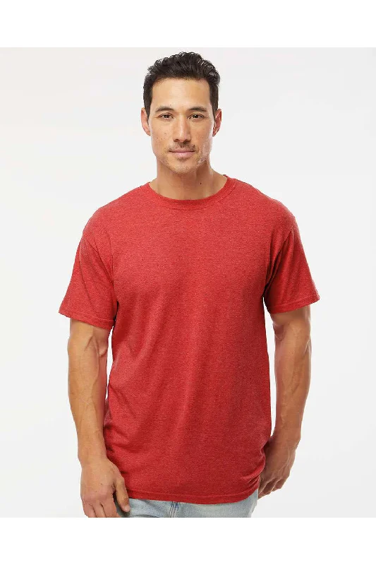 Urban Tees M&O Mens Gold Soft Touch Short Sleeve Crewneck T-Shirt - Heather Red