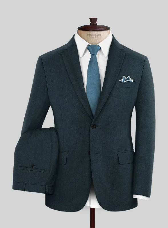 Casual Shirts Reda Dark Teal Blue Wool Suit