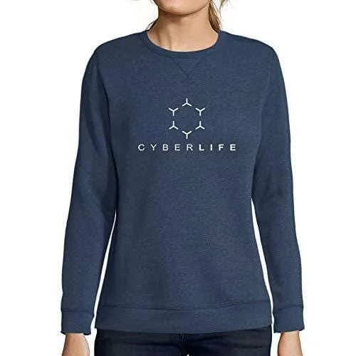 Modern Basics Ultrabasic - Femme Graphique Cyberlife Sweatshirt Action de Grâces Xmas Cadeau Idées Tee Gris Chiné Denim Modern Basics Ultrabasic - Femme Graphique Cyberlife Sweatshirt Action de Grâces Xmas Cadeau Idées Tee Gris Chiné Denim