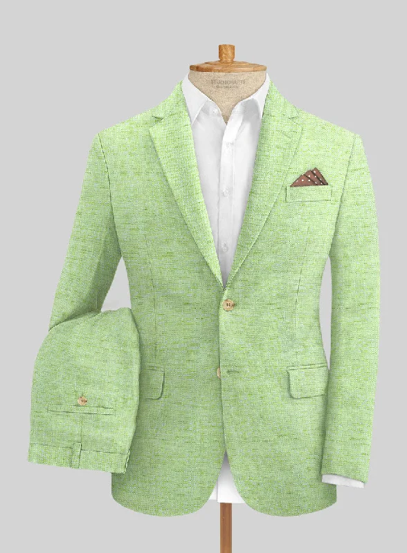 Streetwear Clothing Solbiati Spring Green Linen Suit