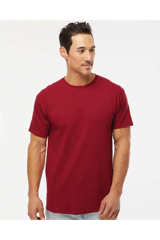 Relaxed Looks M&O Mens Gold Soft Touch Short Sleeve Crewneck T-Shirt - Cardinal Red