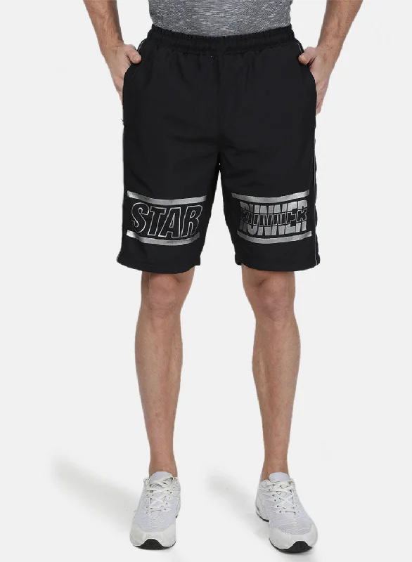 Sporty Designs Mens Black Plain Short