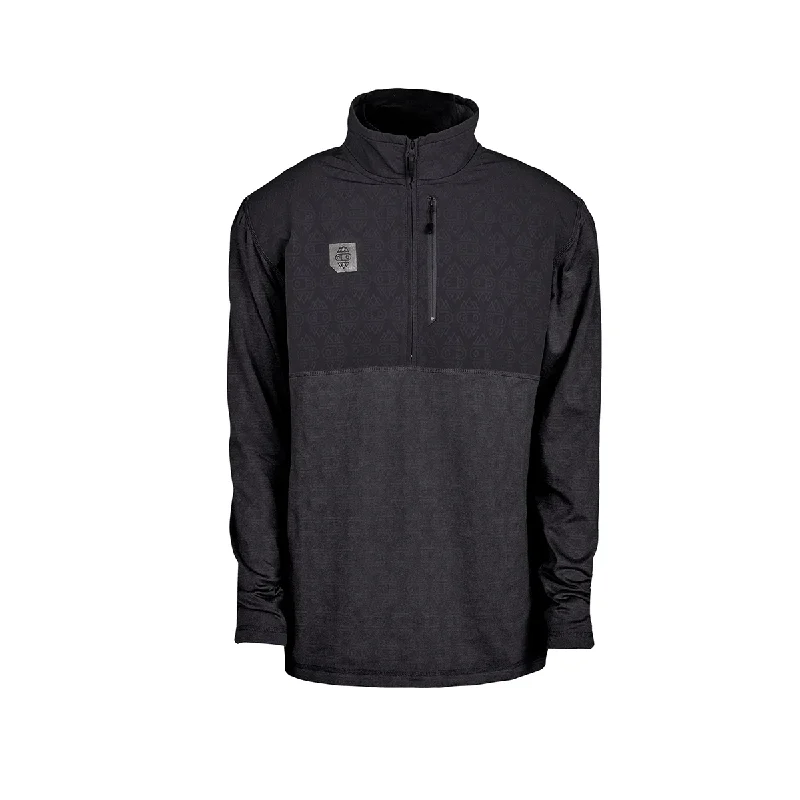 Layered Clothing Airblaster 2025 Quickstripe Qtr Zip Fleece - Black