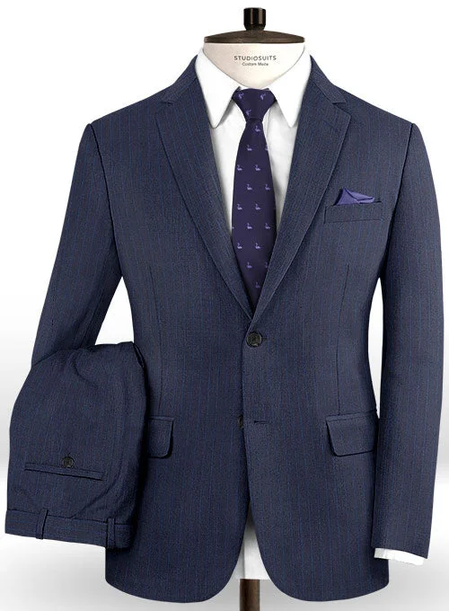 Premium Wardrobe Caccioppoli Dapper Dandy Osotti Blue Wool Suit
