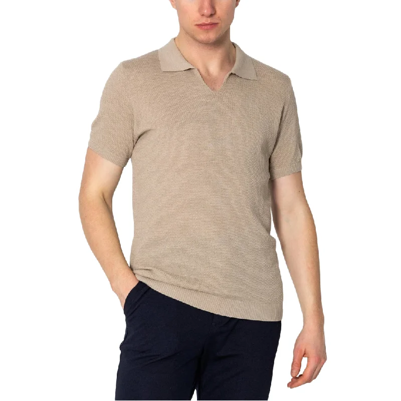All-Season Wear RNT23 jersey knit polo shirt stone
