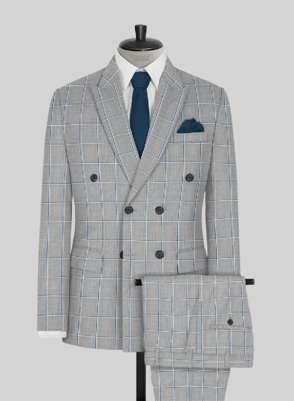 Sports Gear Napolean Aria Light Gray Wool Suit