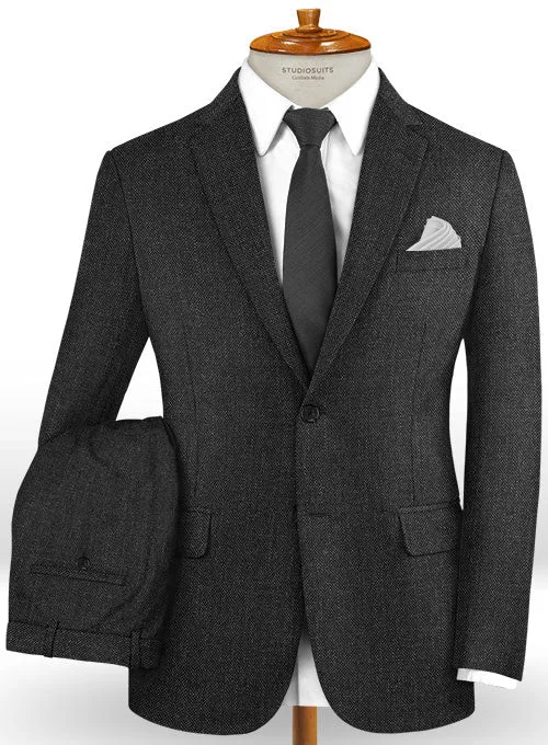 Stylish Jackets Caccioppoli Dapper Dandy Nedro Charcoal Wool Suit