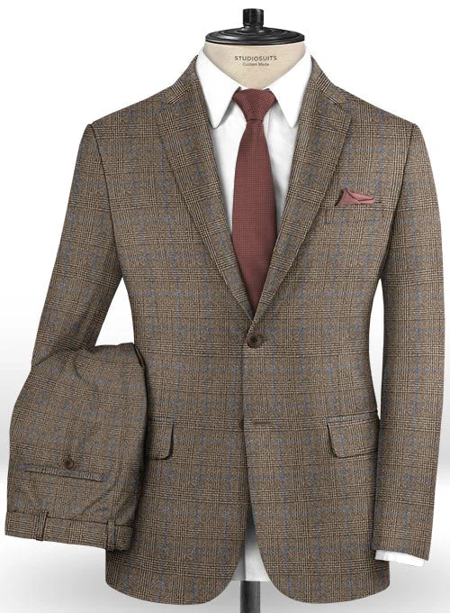 Active Styles Caccioppoli Dapper Dandy Dicanno Brown Wool Suit