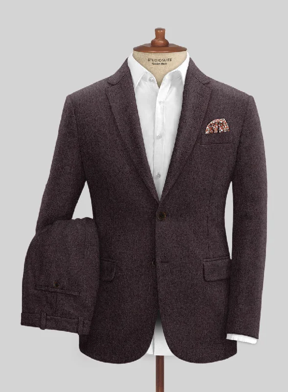 Practical Clothing Naples Opera Wine Tweed Suit