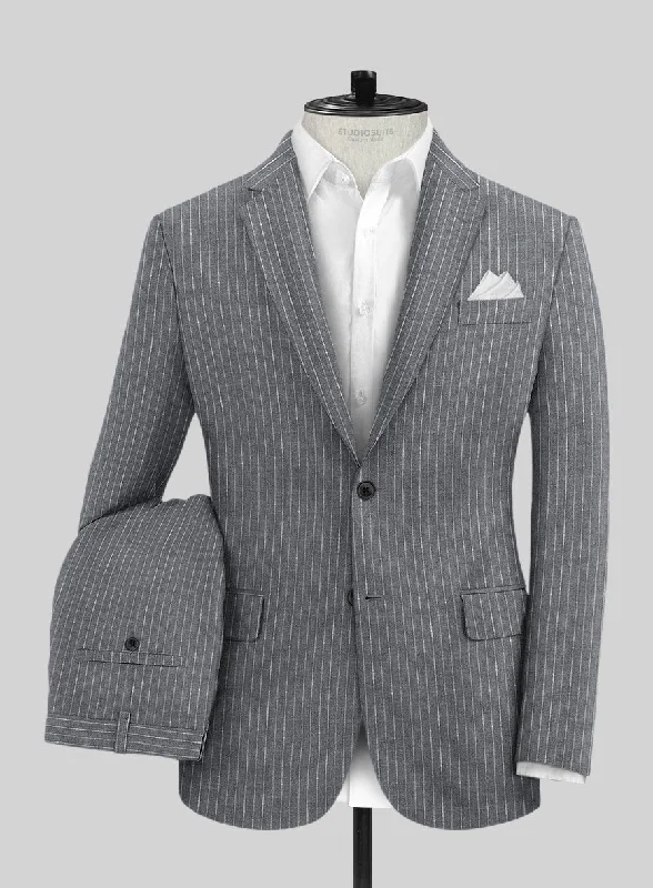 Street Style Tops Italian Linen Lenato Suit