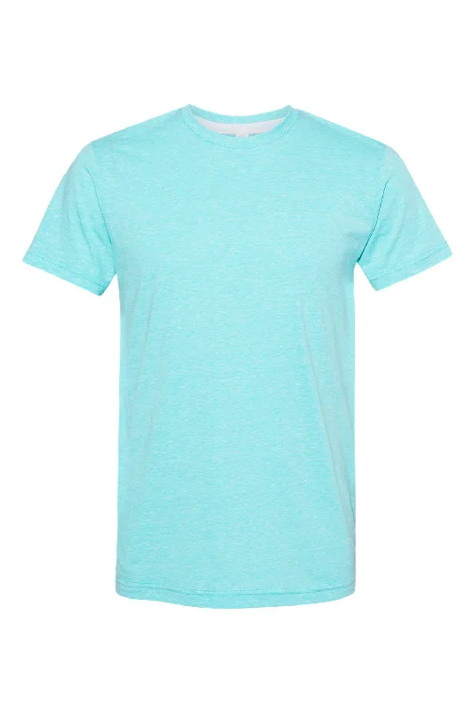 Casual Jackets LAT Mens Harborside Melange Short Sleeve Crewneck T-Shirt - Caribbean Blue