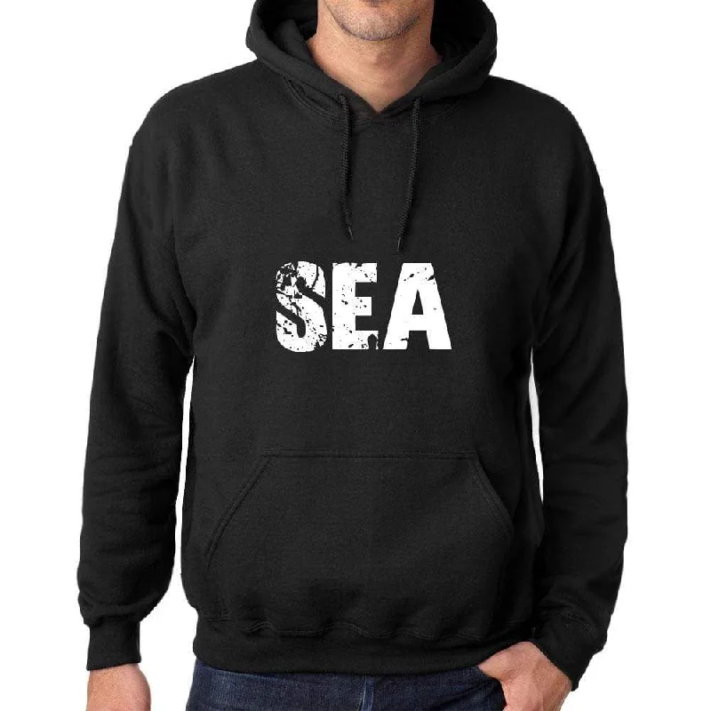 Classic Fits Men's Women's Unisex Printed Graphic Cotton Hoodie Soft Heavyweight Hooded Sweatshirt Pullover Popular Words SEA Deep Black Classic Fits Men's Women's Unisex Printed Graphic Cotton Hoodie Soft Heavyweight Hooded Sweatshirt Pullover Popular Words SEA Deep Black