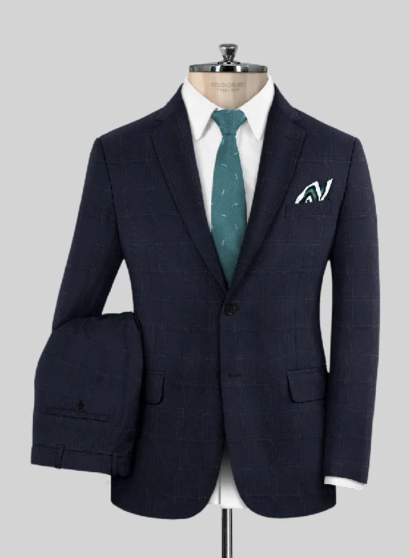 Layered Clothing Reda Martes Blue Checks Wool Suit