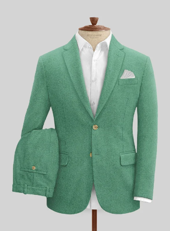 Soft Fabrics Naples Derby Green Tweed Suit