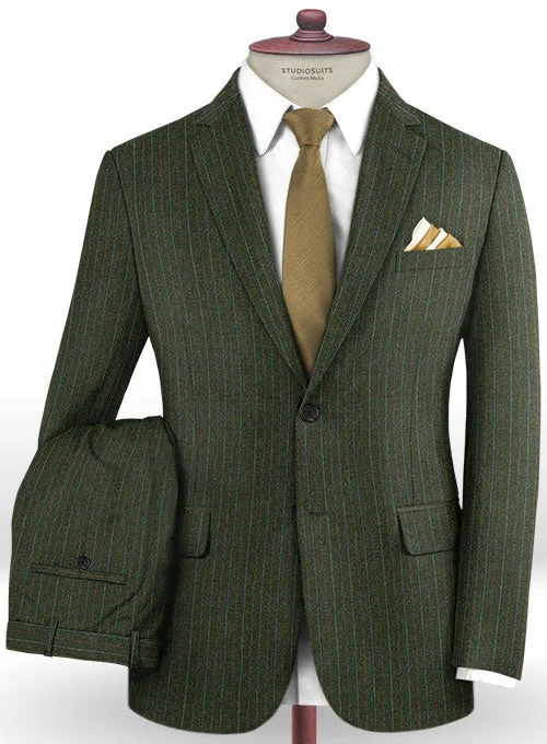 Sleek Designs Caccioppoli Dapper Dandy Didena Forest Green Wool Suit