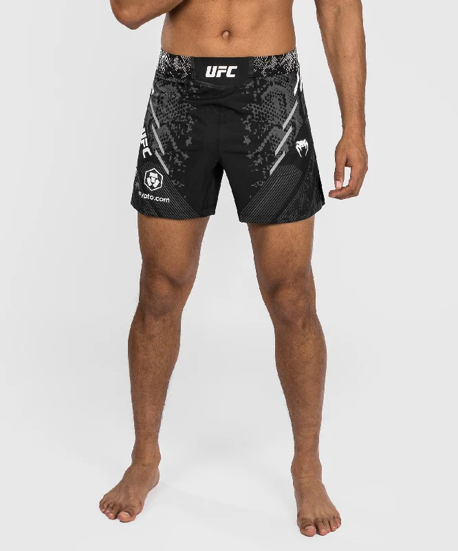 Sleek Designs UFC Adrenaline by Venum Authentic Fight Night  Men's Fight Short - Short Fit - Black
