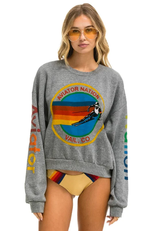Athletic Tops AVIATOR NATION VAIL RELAXED CREW SWEATSHIRT - HEATHER GREY