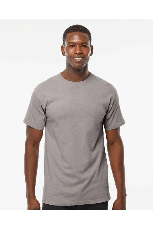 Business Casual M&O Mens Gold Soft Touch Short Sleeve Crewneck T-Shirt - Gravel Grey