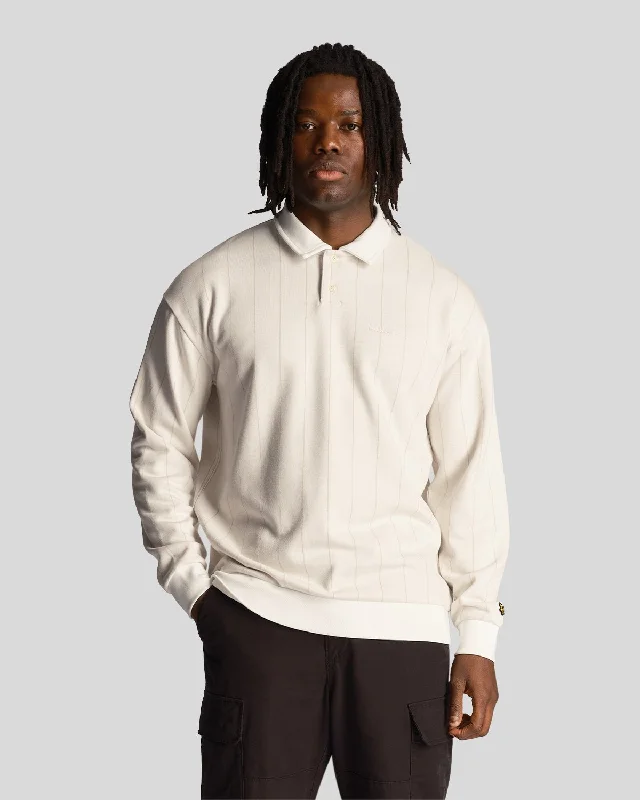 Athletic Gear Pinstripe Collared Sweatshirt