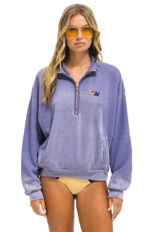 Winter Outfits ESSENTIAL HALF ZIP RELAXED SWEATSHIRT - FADED GRAPE