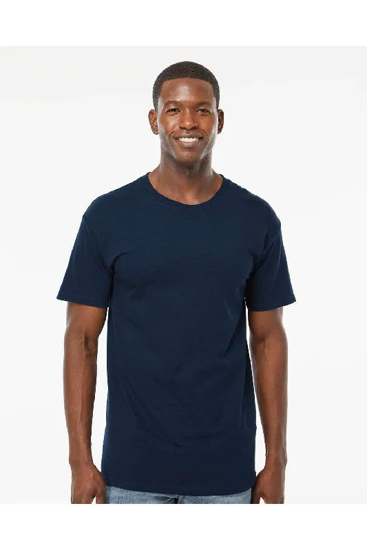 Daily Looks M&O Mens Gold Soft Touch Short Sleeve Crewneck T-Shirt - Deep Navy Blue
