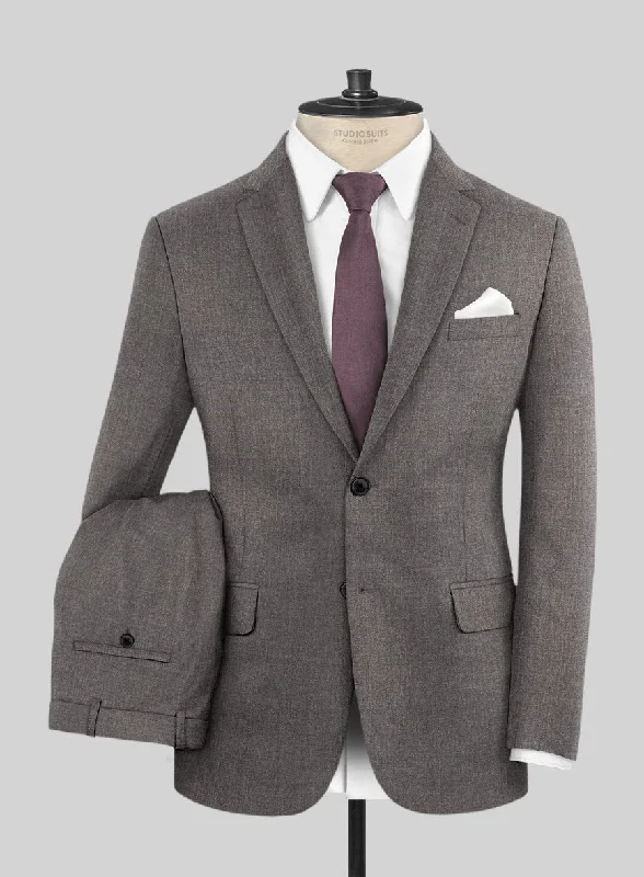 All-Season Wear Caccioppoli Sun Dream Brown Wool Silk Suit