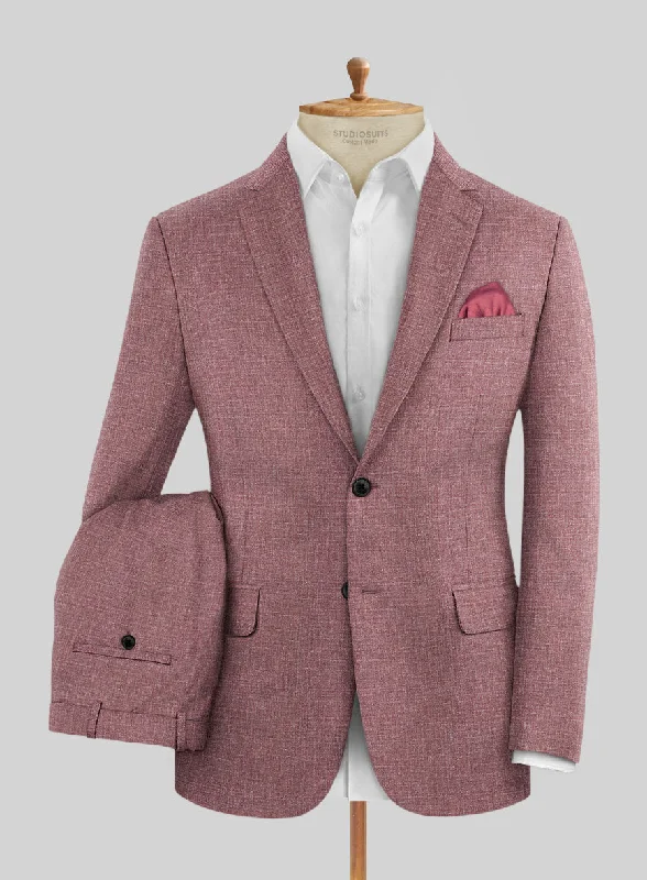Layered Clothing Noble Mauve Wool Silk Linen Suit